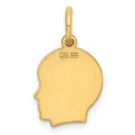 Sterling Silver GP Engraveable Boy Polished Disc Charm - Image 4