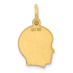 Sterling Silver GP Engraveable Boy Polished Disc Charm - Image 4