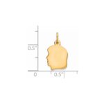 Sterling Silver GP Engraveable Girl Polished Disc Charm - Image 3