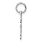 Sterling Silver Rh-plt Engraveable Girl Disc Charm Polish on Front/Back - Image 2