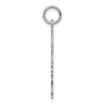 Sterl Silver Rh-plt Engraveable Boy Polished Front/Satin Back Disc Charm - Image 2