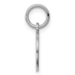 Sterling Silver Rh-plt Engraveable Round Polished Front/Back Disc Charm - Image 2