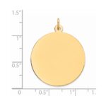 Sterling Silver GP Engraveable Round Polished Disc Charm - Image 3