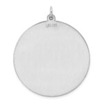 Sterling Silver Rhod-plated Eng. Rnd Polish Front/Back Disc Charm - Image 4