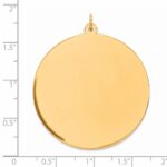 Sterling Silver GP Engraveable Round Polished Disc Charm - Image 3