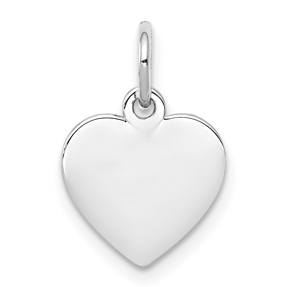QM389-5.jpg Sterling Silver Rh-plt Engraveable Heart Polished Front/Back Disc Charm - Image 1