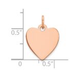 Sterling Silver RG Plated Engraveable Heart Polished Front/Satin Back Disc - Image 2