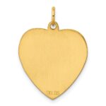 Sterling Silver GP Engraveable Heart Polished Disc Charm - Image 4