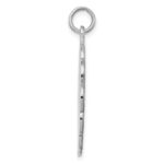 Sterling Silver Rh-plt Engraveable Polished Front/Satin Back Disc Charm - Image 2