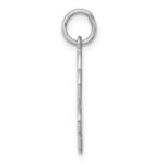 Sterling Silver Rh-plt Engravable Polished Front/Satin Back Disc Charm - Image 2