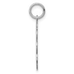 Sterling Silver Rh-plt Engraveable Polished Front/Satin Back Disc Charm - Image 2