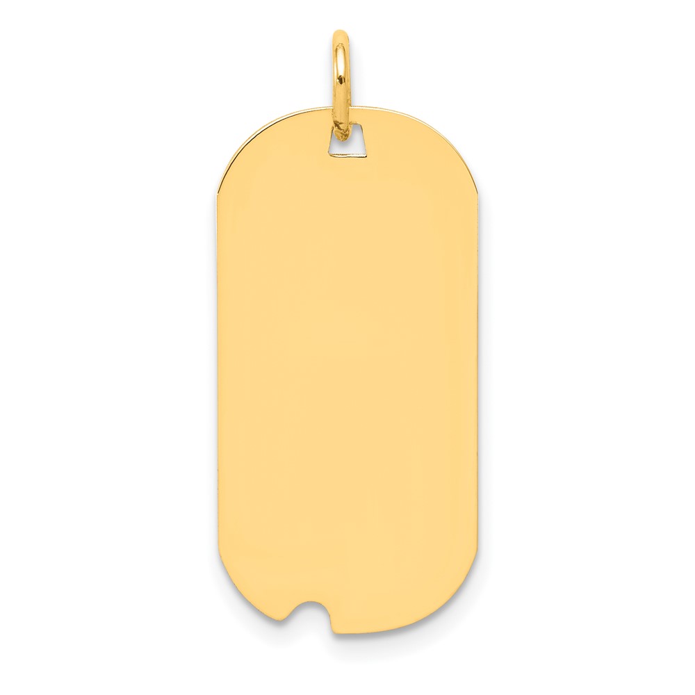 QM442G.jpg Sterling Silver GP Engraveable Dog Tag Polished Disc Charm - Image 1