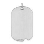 Sterling Silver Rhodium-plated Engraveable Dog Tag Disc Charm - Image 3