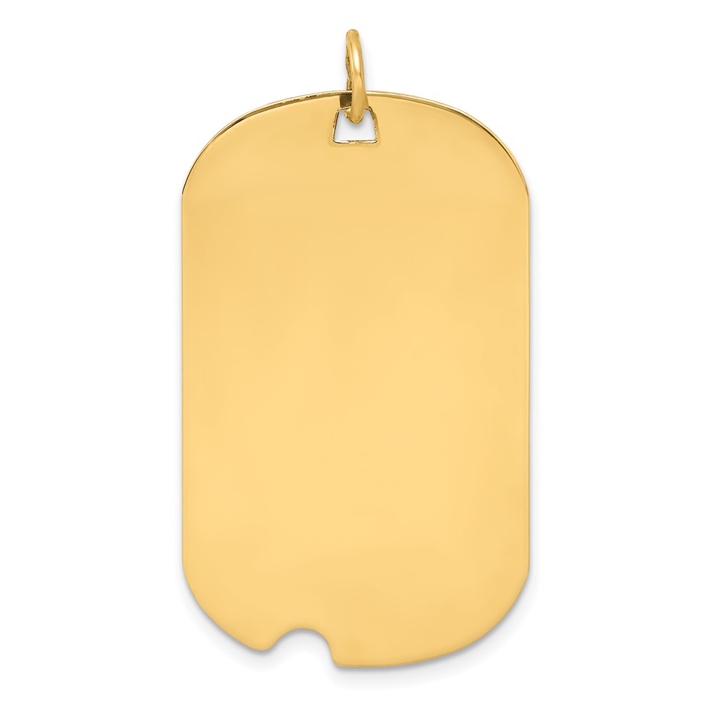 QM500G-1.jpg Sterling Silver GP Engraveable Dog Tag Disc Charm - Image 1