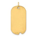 Sterling Silver GP Engraveable Dog Tag Polished Disc Charm - Image 4