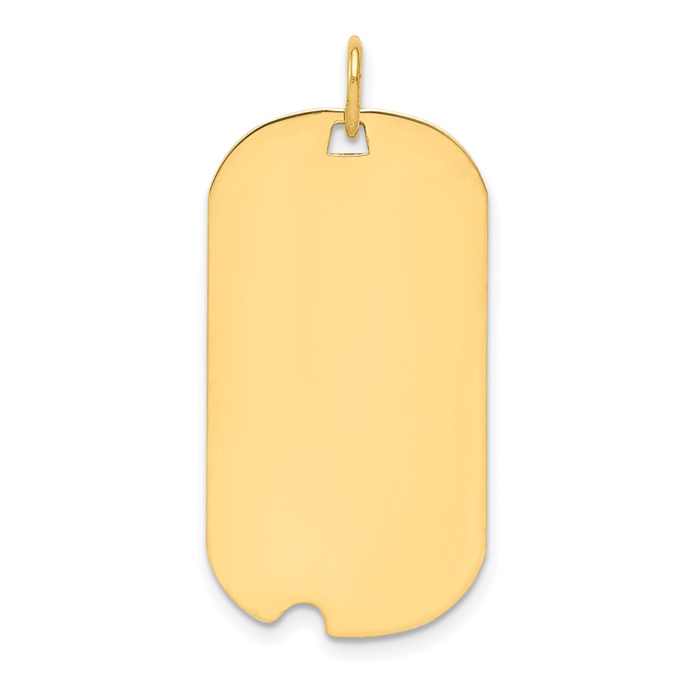 QM503G.jpg Sterling Silver GP Engraveable Dog Tag Polished Disc Charm - Image 1