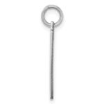 Sterling Silver Rhod-plate Eng. Rect. Polish Front & Back Disc Charm - Image 3