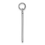 Sterling Silver Rhod-plate Eng. Rect. Polish Front/Satin Back Disc Charm - Image 3