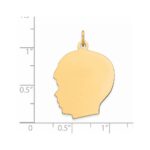 Sterling Silver GP Engraveable Boy Polished Disc Charm - Image 5