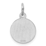 Sterling Silver Rhod-plate Pink Enamel Right Facing Girl Head Disc Charm - Image 4