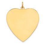 Sterling Silver GP Engraveable Heart Polished Disc Charm
