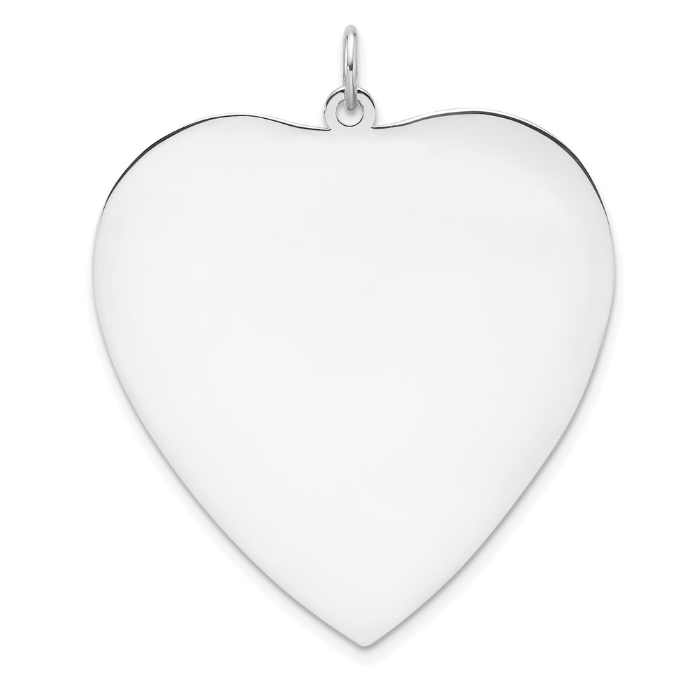 QM550-2.jpg SS Rh-plt Engraveable Heart Polished Front/Satin Back Disc Charm - Image 1