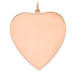 Sterling Silver RG Plated Eng. Heart Polish Front/Satin Back Disc Charm