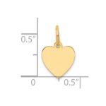 Sterling Silver GP Engraveable Heart Polished Disc Charm - Image 3
