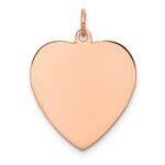 Sterling Silver RG Plated Engraveable Heart Polished Front/Satin Back Disc