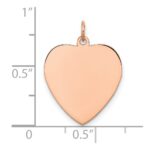 Sterling Silver RG Plated Engraveable Heart Polished Front/Satin Back Disc - Image 4
