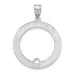 SS/Rhodium-plated 1 Birthstone Circle with SS Bezel Family Pendant - Image 4