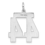 Sterling/Silver Rhodium-plated Polished Number 44 Charm - Image 4