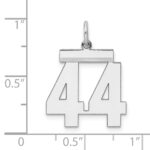 Sterling/Silver Rhodium-plated Polished Number 44 Charm - Image 3