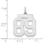 Sterling/Silver Rhodium-plated Polished Number 89 Charm - Image 2