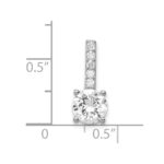 Sterling Silver Rhodium-plated CZ Pendant - Image 3