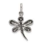 Sterling Silver Antiqued Dragonfly Pendant - Image 4