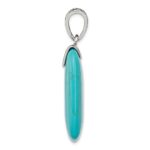 Sterling Silver Antiqued Turquoise Pendant - Image 2