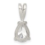 Sterling Silver Pear CZ Pendant - Image 4