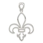 Sterling Silver Cut-Out Fleur de Lis Pendant