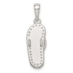 Sterling Silver Multi-Color Stellux Crystal Flip-flop Pendant - Image 4