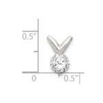 Sterling Silver CZ Pendant Chain Slide - Image 3