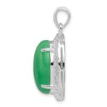 Sterling Silver Jade Greek Key Pendant - Image 2