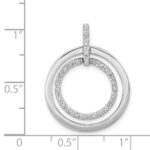 Sterling Silver Rhodium Plated Diamond Pendant - Image 3