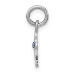 Sterling Silver RH-pltd Child's Dec Blue Preciosca Crystal Cross Pendant - Image 2