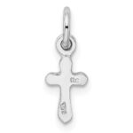 Sterling Silver RH-pltd Child's Jan Red Preciosca Crystal Cross Pendant - Image 3