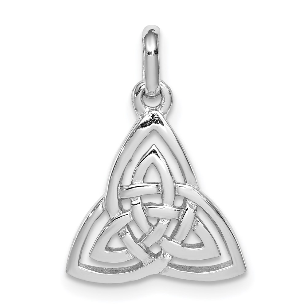 QP4298.jpg Sterling Silver Rhodium-plated Polished Celtic Symbol Pendant - Image 1