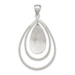 Sterling Silver Polished & Textured Teardrop Pendant
