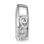 Sterling Silver Platinum-plated Vibrant CZ Pendant - Image 2