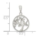 Sterling Silver Polished Tree Pendant - Image 4