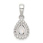 Sterling Silver Lab Created Opal Pendant - Image 3